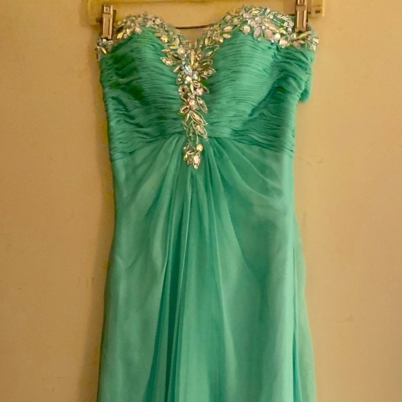 PromGirl Teal Prom Dress - Picture 3 of 4